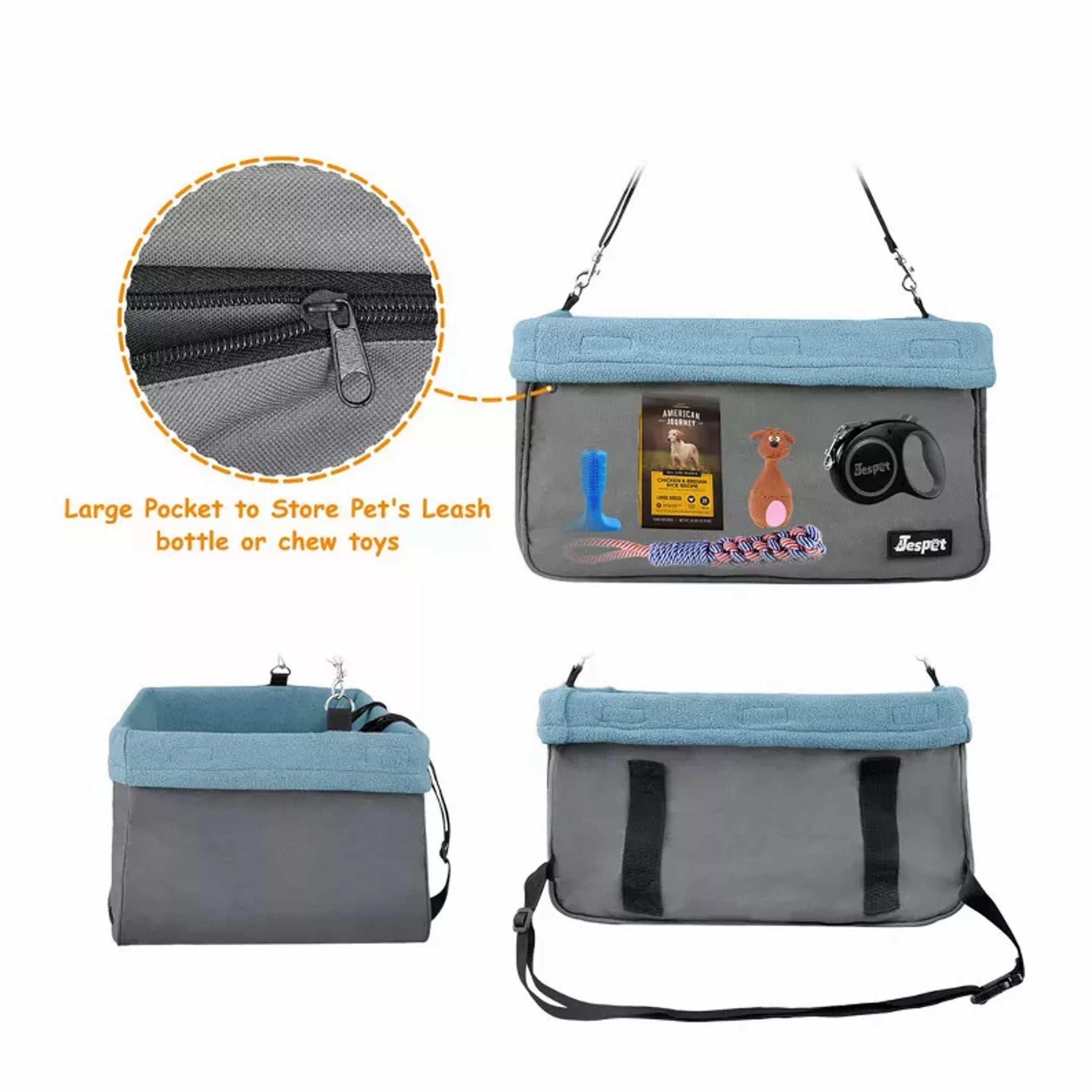 Portable Dog Booster Car Seat & Travel Carrier – Up to 24 lb