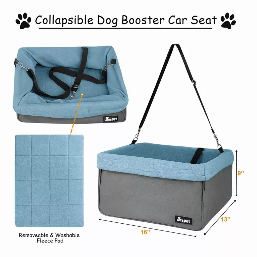 Portable Dog Booster Car Seat & Travel Carrier – Up to 24 lb