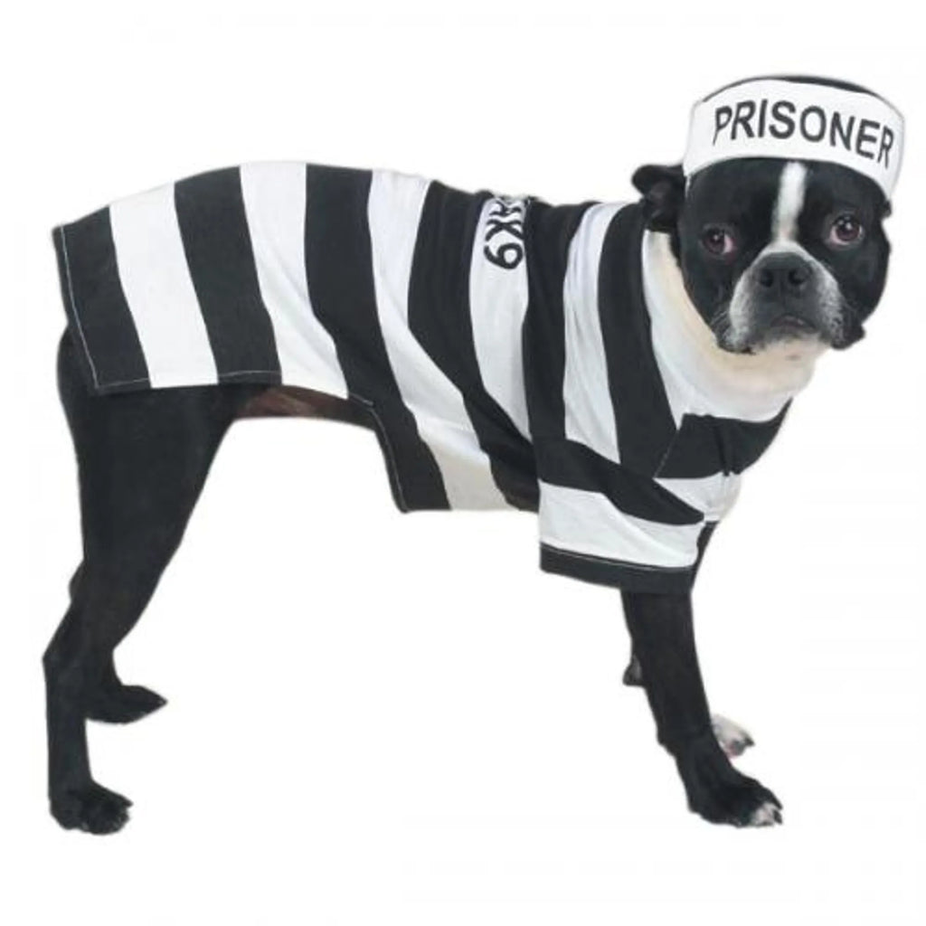 Prison Pooch Dog Costume – Black & White Stripes
