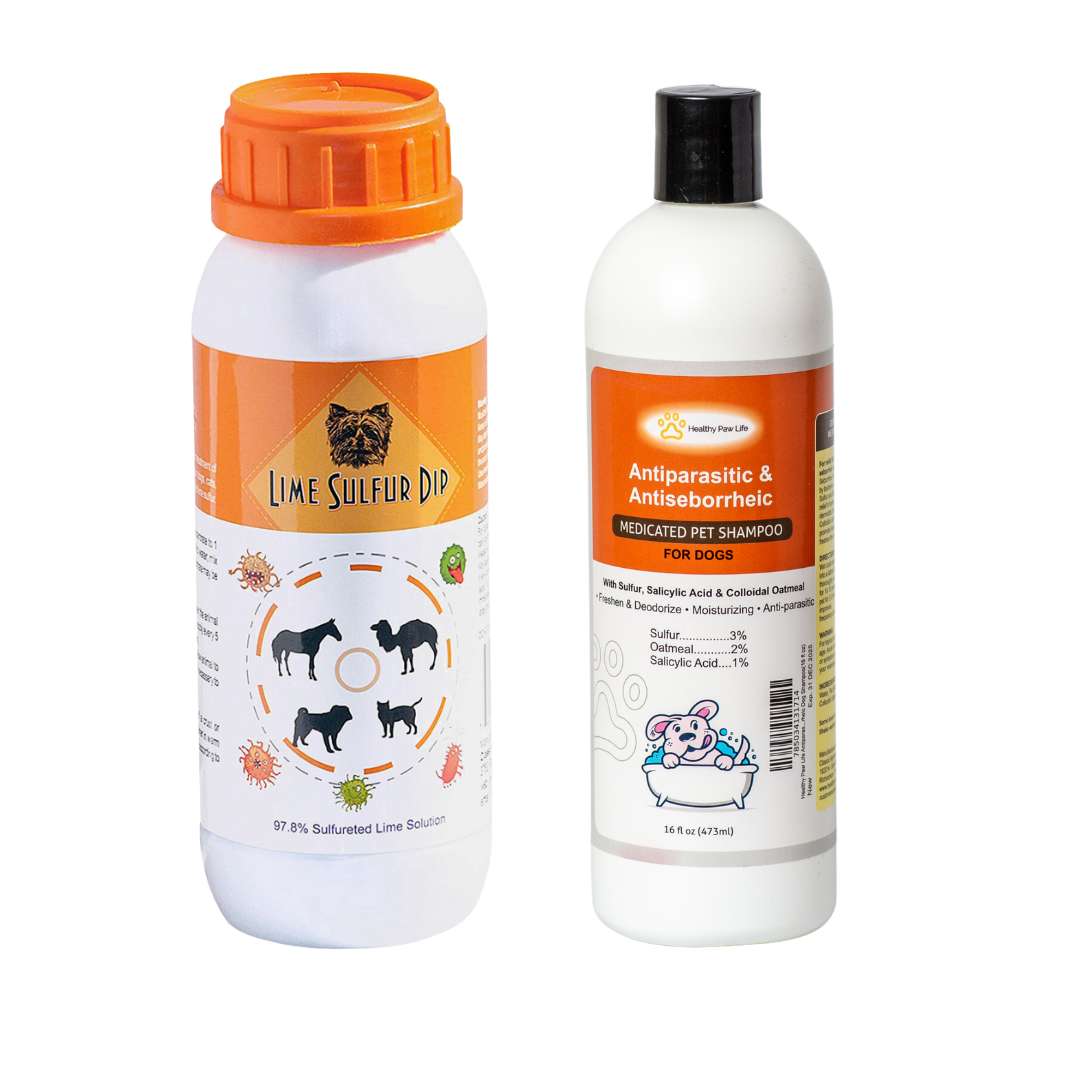 Skin & Coat Care Duo – Lime Sulfur Dip & Medicated Dog Shampoo