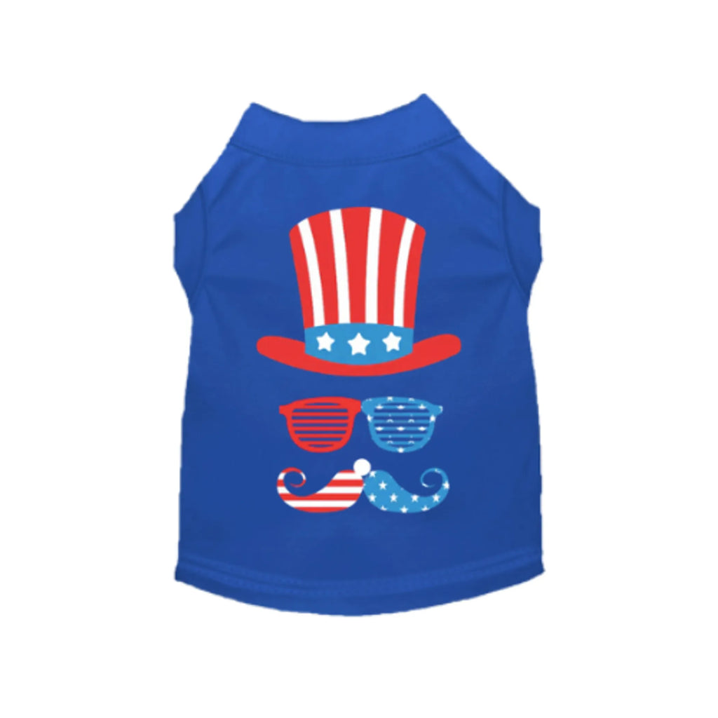 Uncle Sam Style Patriotic Dog Tee
