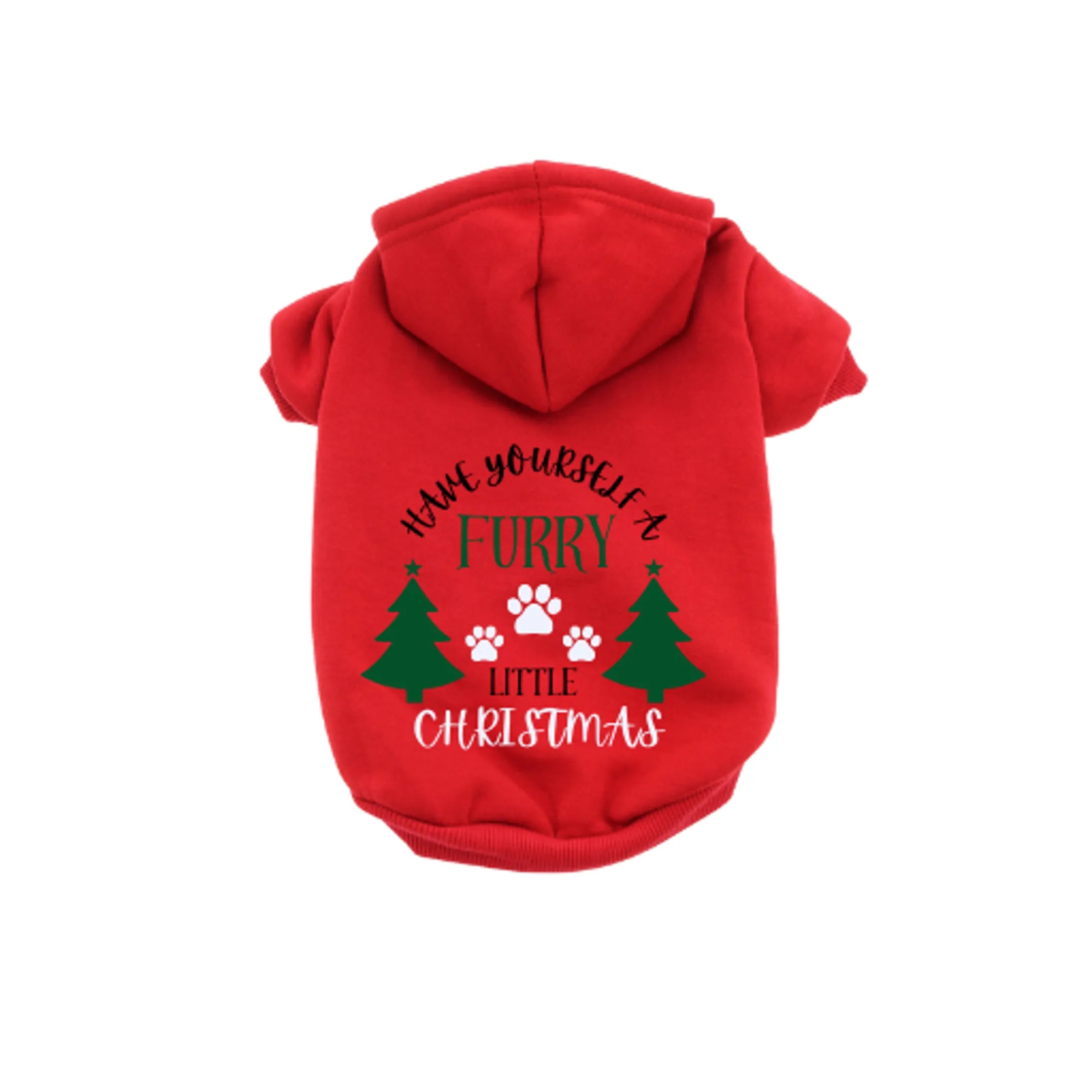 Furry Little Christmas Dog Hoodie