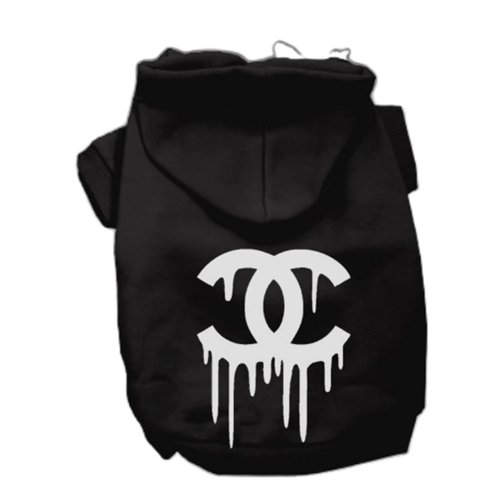 Luxury-Inspired Drip Logo Dog Hoodie