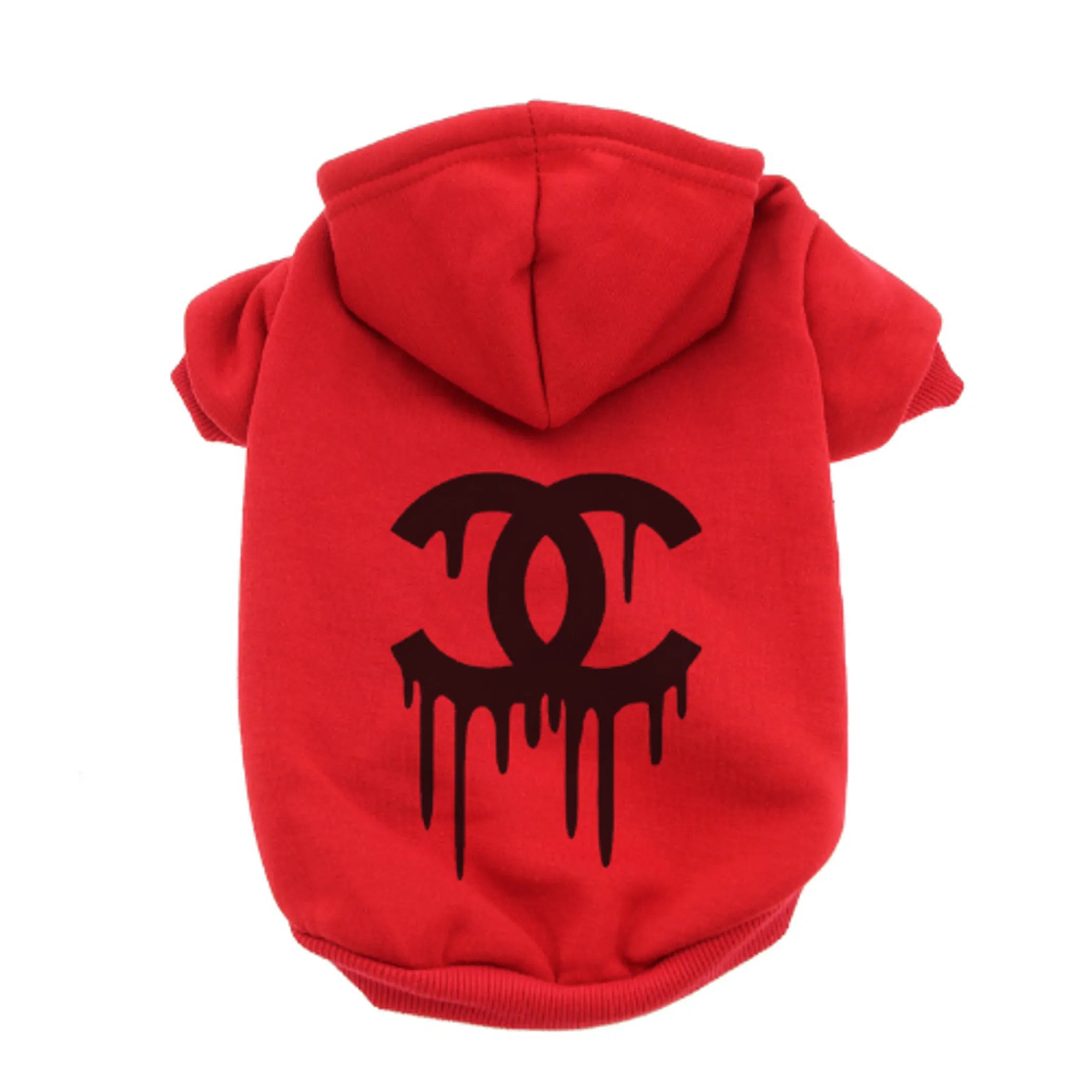 Luxury-Inspired Drip Logo Dog Hoodie