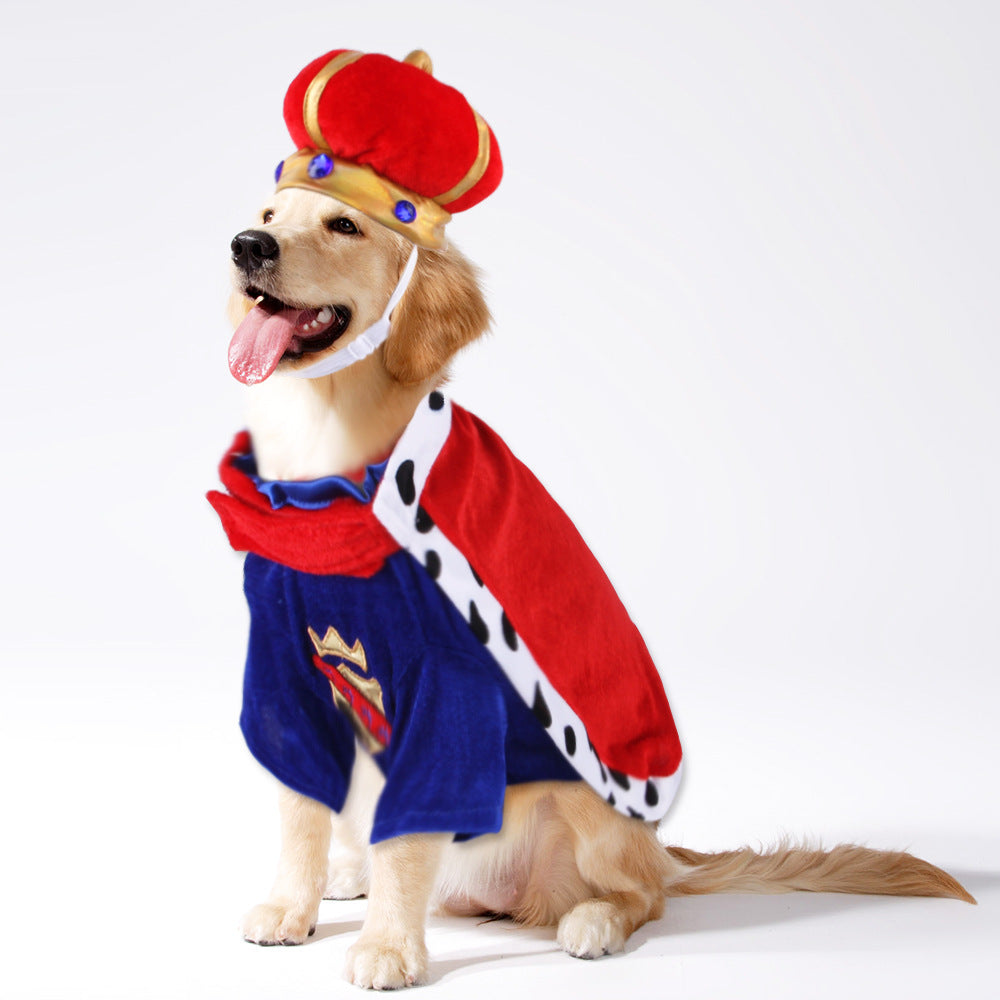 Royal King Dog Costume with Crown