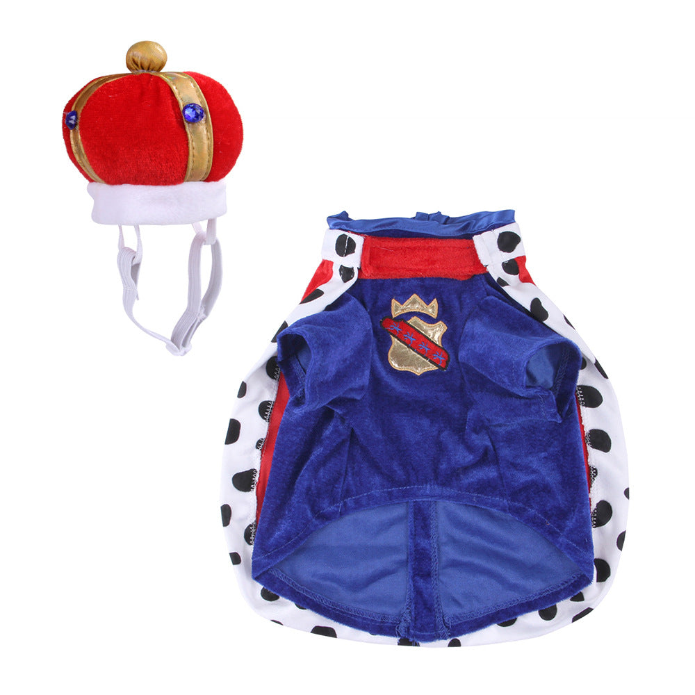 Royal King Dog Costume with Crown