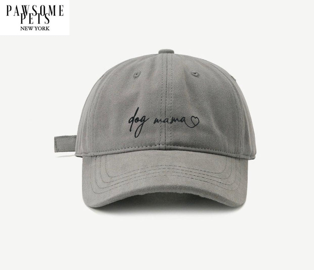 Dog Mama Embroidered Baseball Cap - GREY