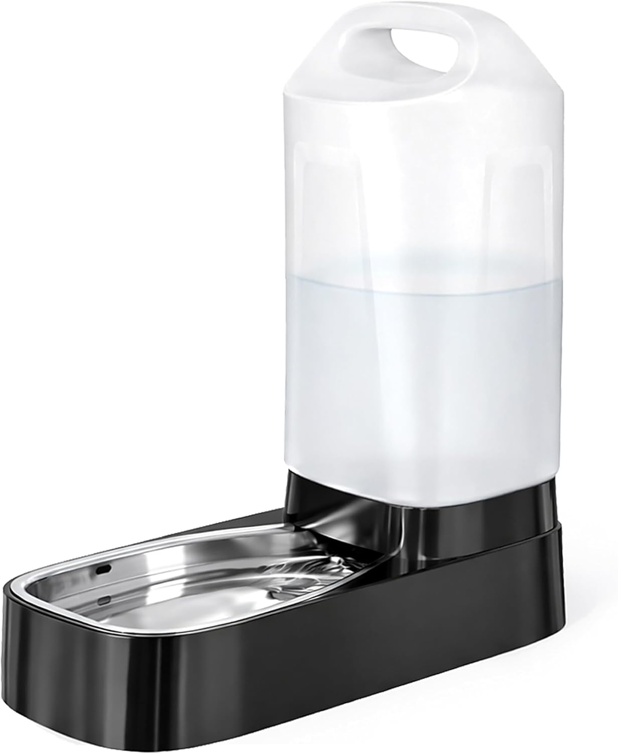 2.4-Gallon Gravity Pet Water Dispenser with Stainless Steel Bowl