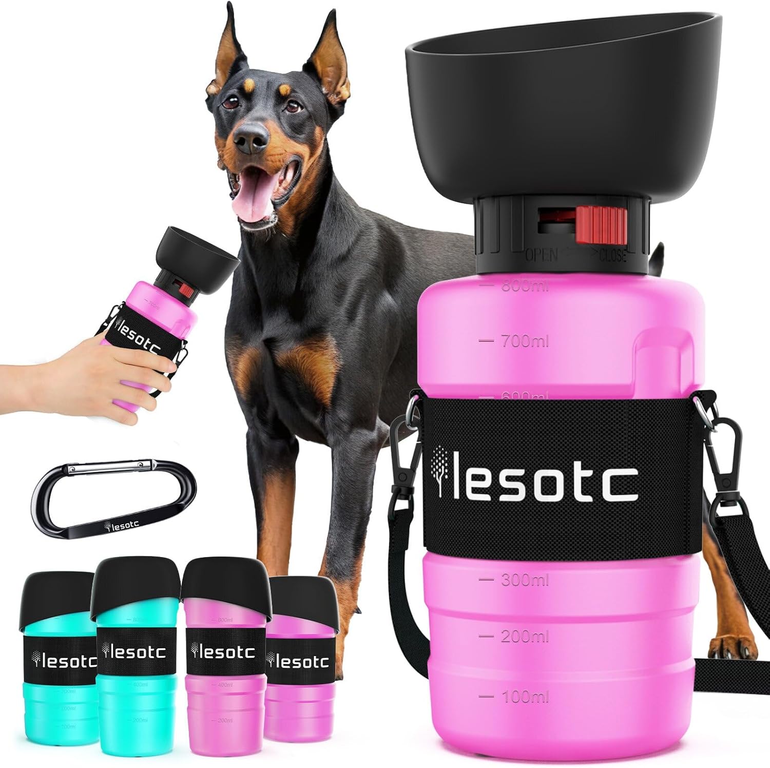 28 oz Portable Dog Water Bottle Dispenser