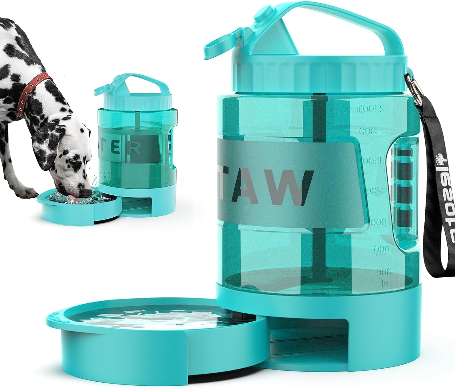 77 oz Large Dog Travel Water Bowl Dispenser