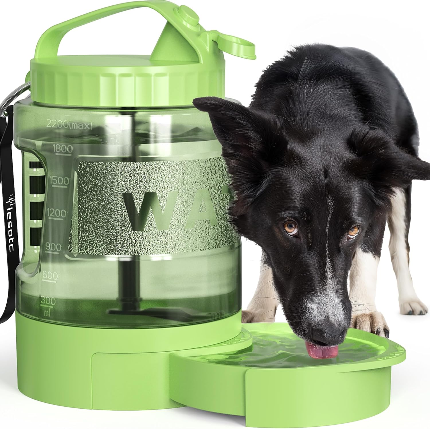 77 oz Large Dog Travel Water Bowl Dispenser