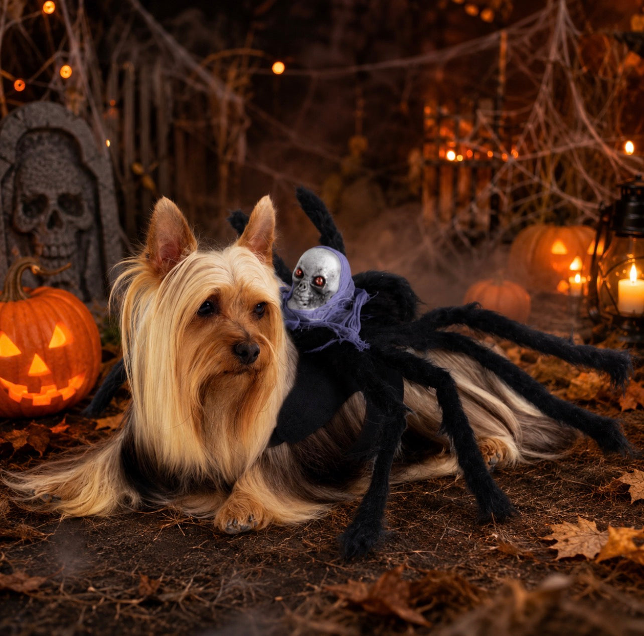 Skull Spider Halloween Pet Costume