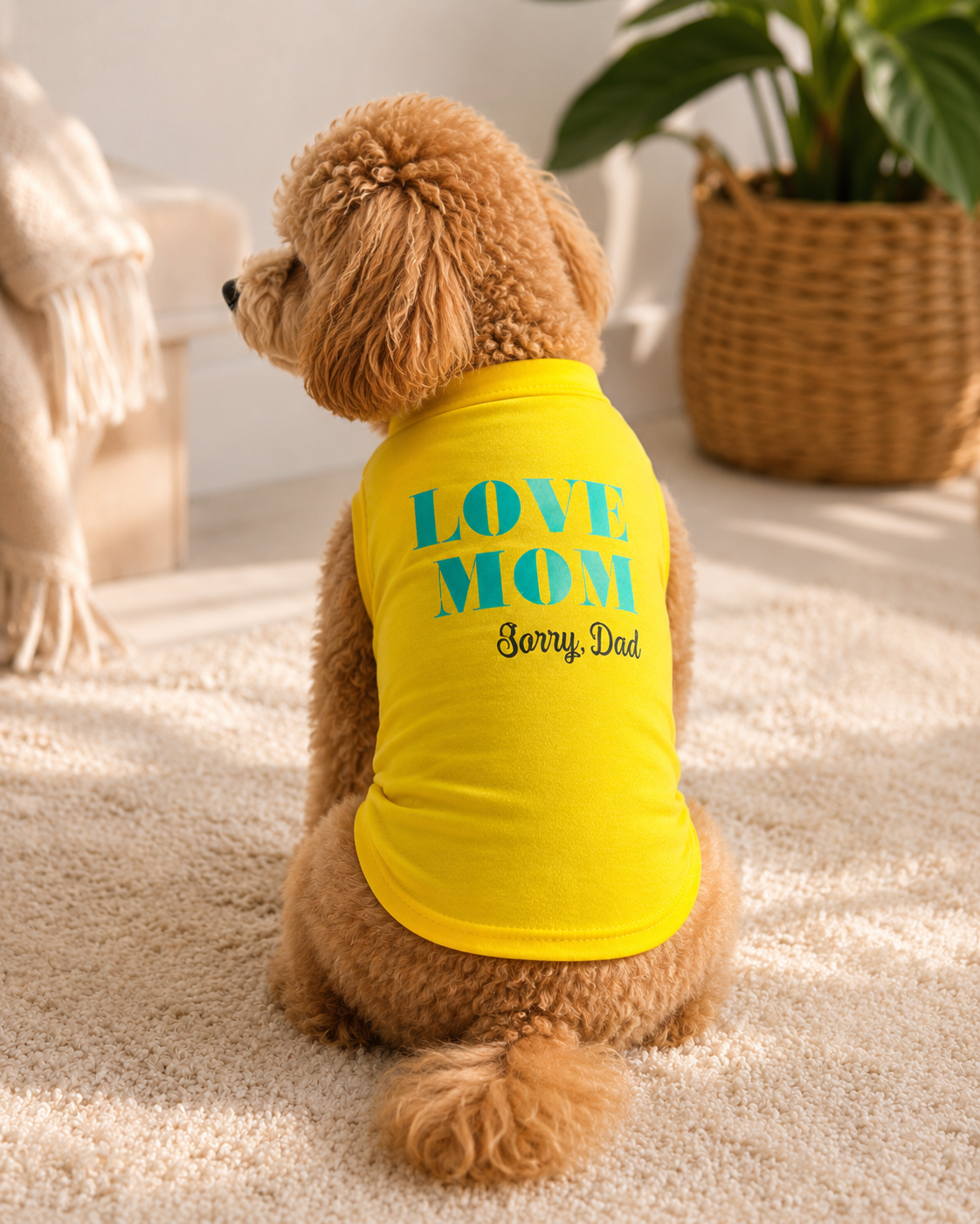 Love Mom, Sorry Dad Dog Shirt