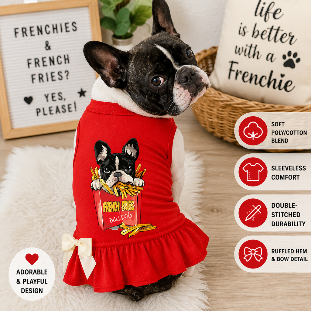 Frenchies & French Fries Dog Shirt or Dress