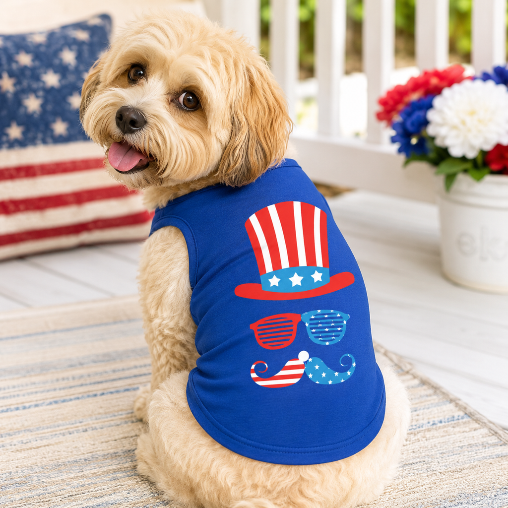 Uncle Sam Style Patriotic Dog Tee