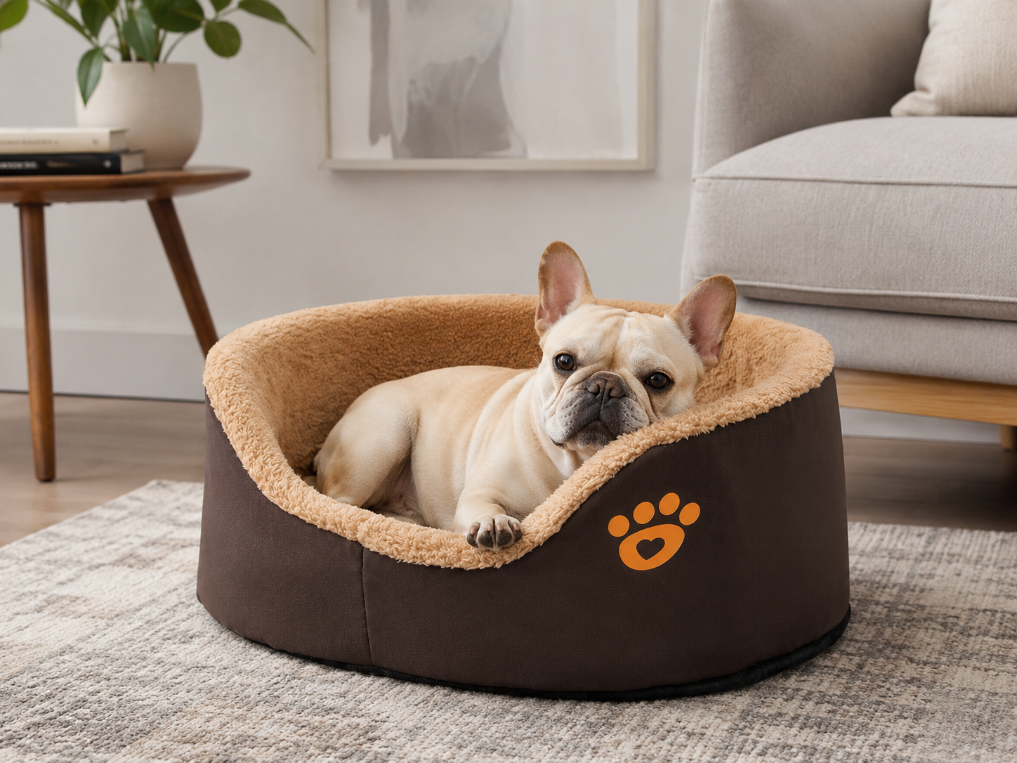 CozyPaws Plush Comfort Dog Bed