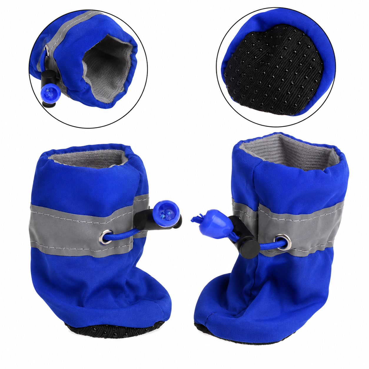 Reflective Winter Dog Boots – Warm & Non-Slip