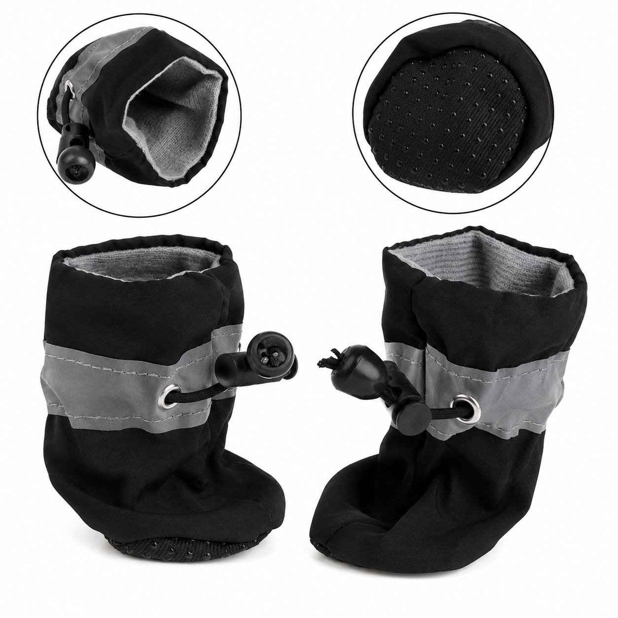 Reflective Winter Dog Boots – Warm & Non-Slip