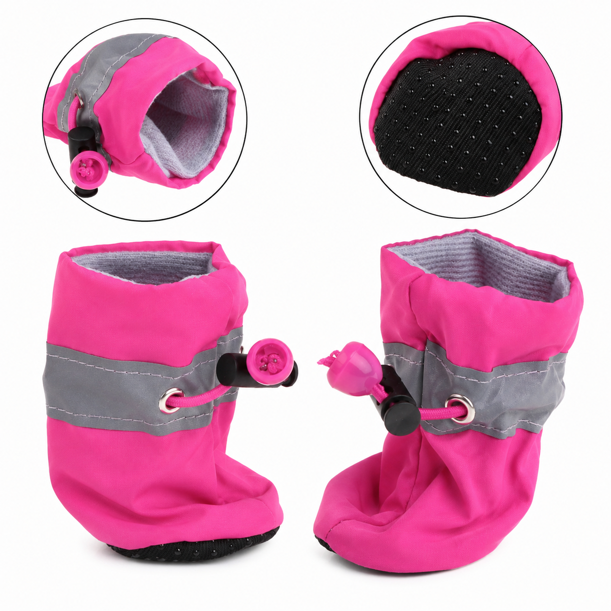 Reflective Winter Dog Boots – Warm & Non-Slip