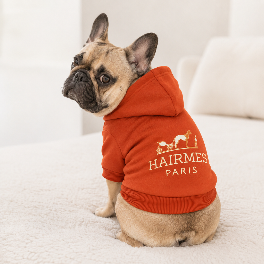 Hairmes Paris Designer-Inspired Dog Hoodie