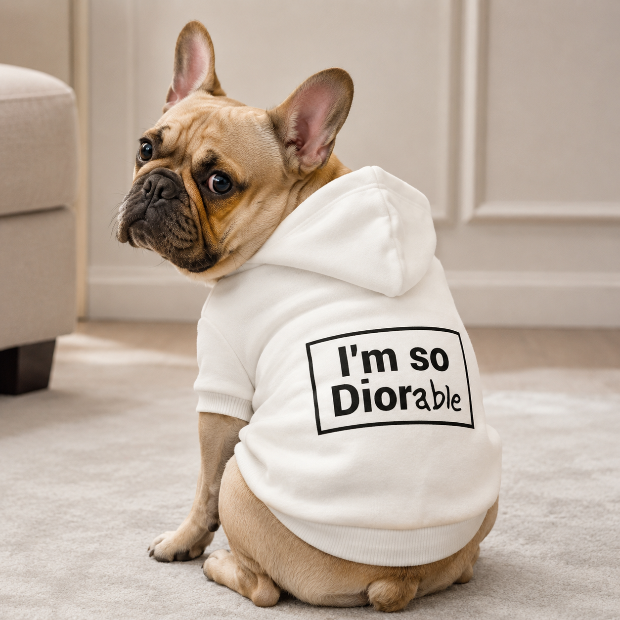 DIOR-able Dog Hoodie