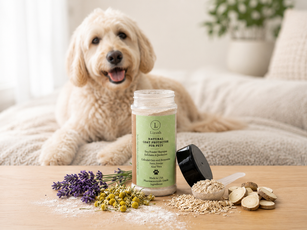 Natural Coat Powder for Dogs – Freshening & Moisture Control