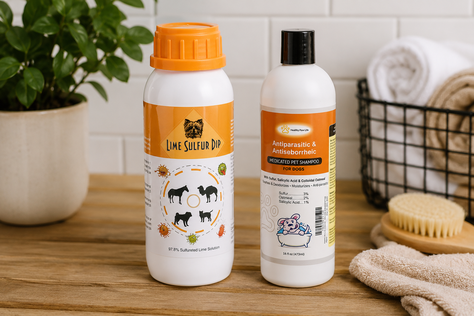 Skin & Coat Care Duo – Lime Sulfur Dip & Medicated Dog Shampoo