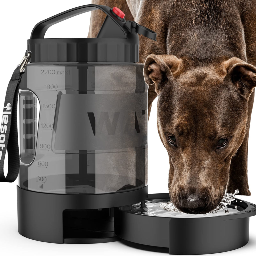 77 oz Large Dog Travel Water Bowl Dispenser