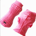 Extra-Warm Cable-Knit Dog & Cat Sweater – Rose Pink