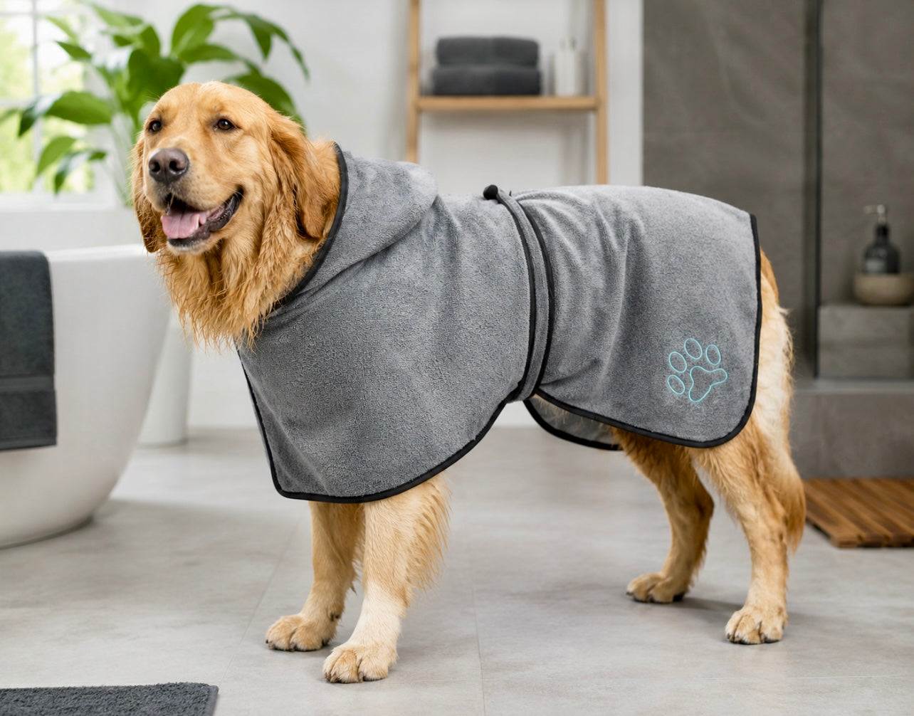 Ultra-Dry Microfiber Pet Bathrobe