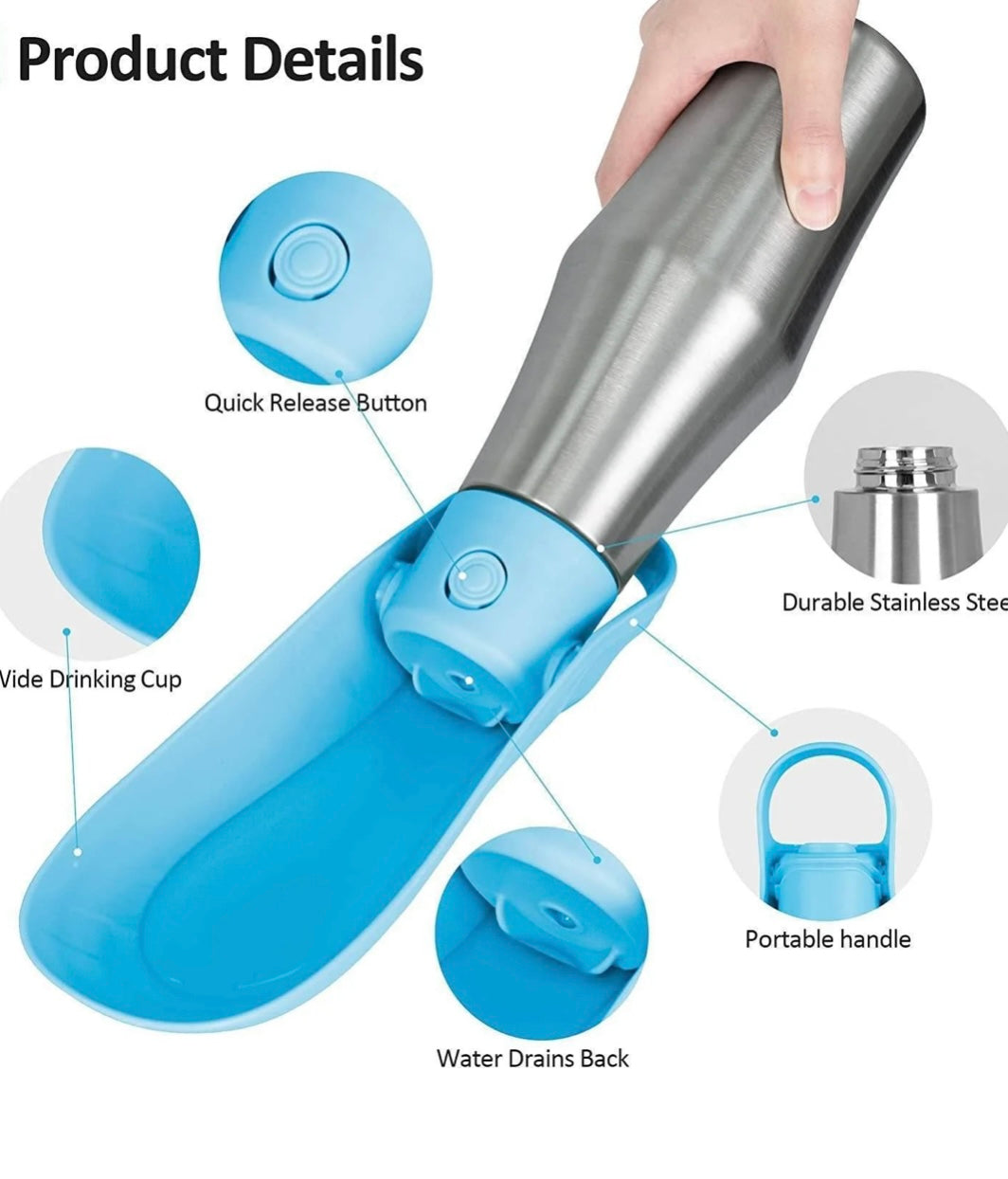 Stainless Steel Dog Travel Bottle