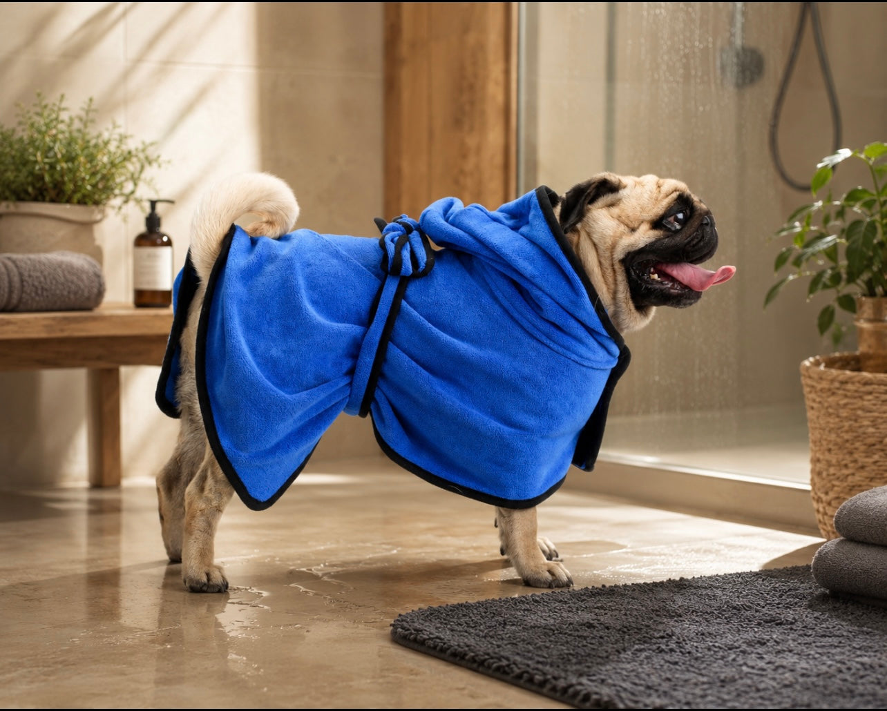 Ultra-Dry Microfiber Pet Bathrobe