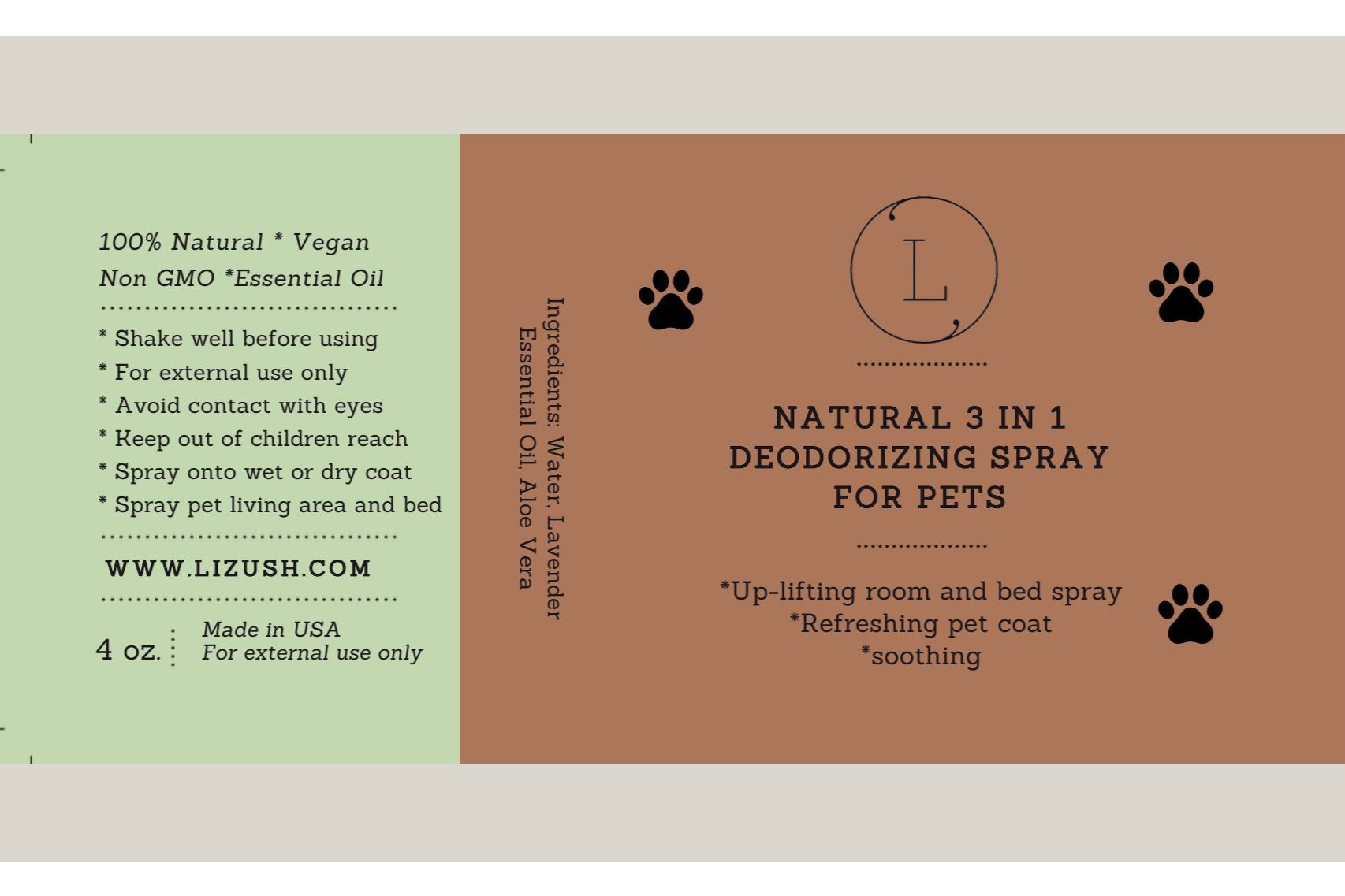 Natural Deodorizing Spray for Dogs – Lavender Freshening Mist