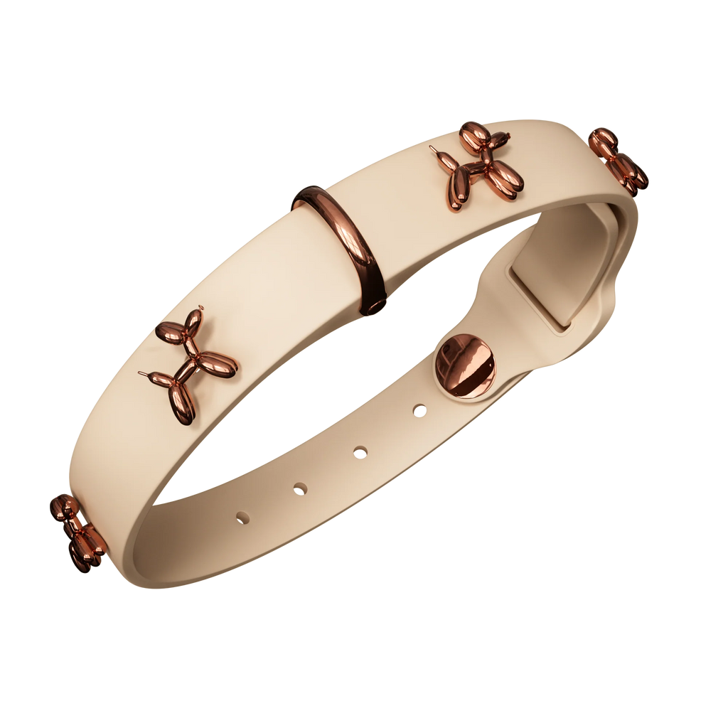Beige Charm Dog Collar