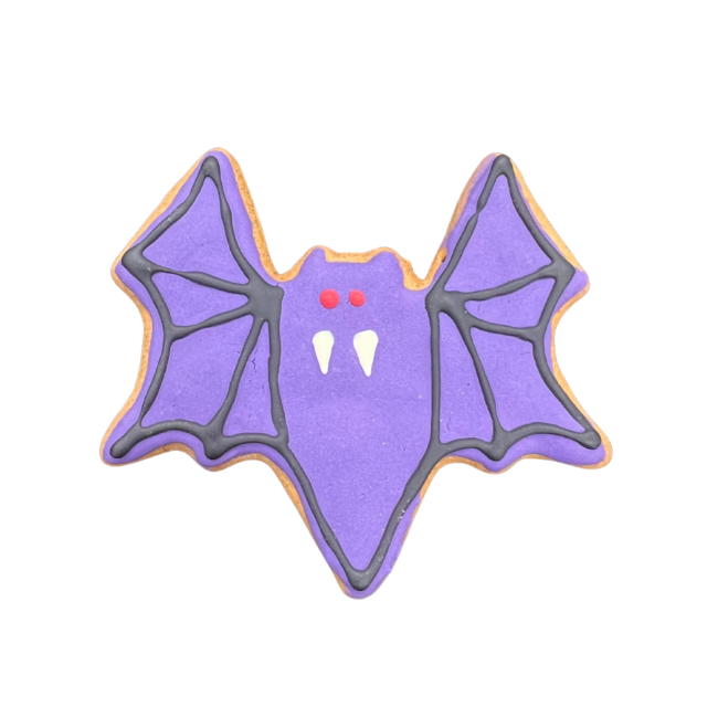 Spooky Bat Dog Cookie – 3.5" (1 Piece)
