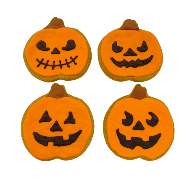 Jack-O’-Lantern Dog Cookie – 2.5" (1 Piece)